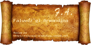 Faluvégi Armandina névjegykártya